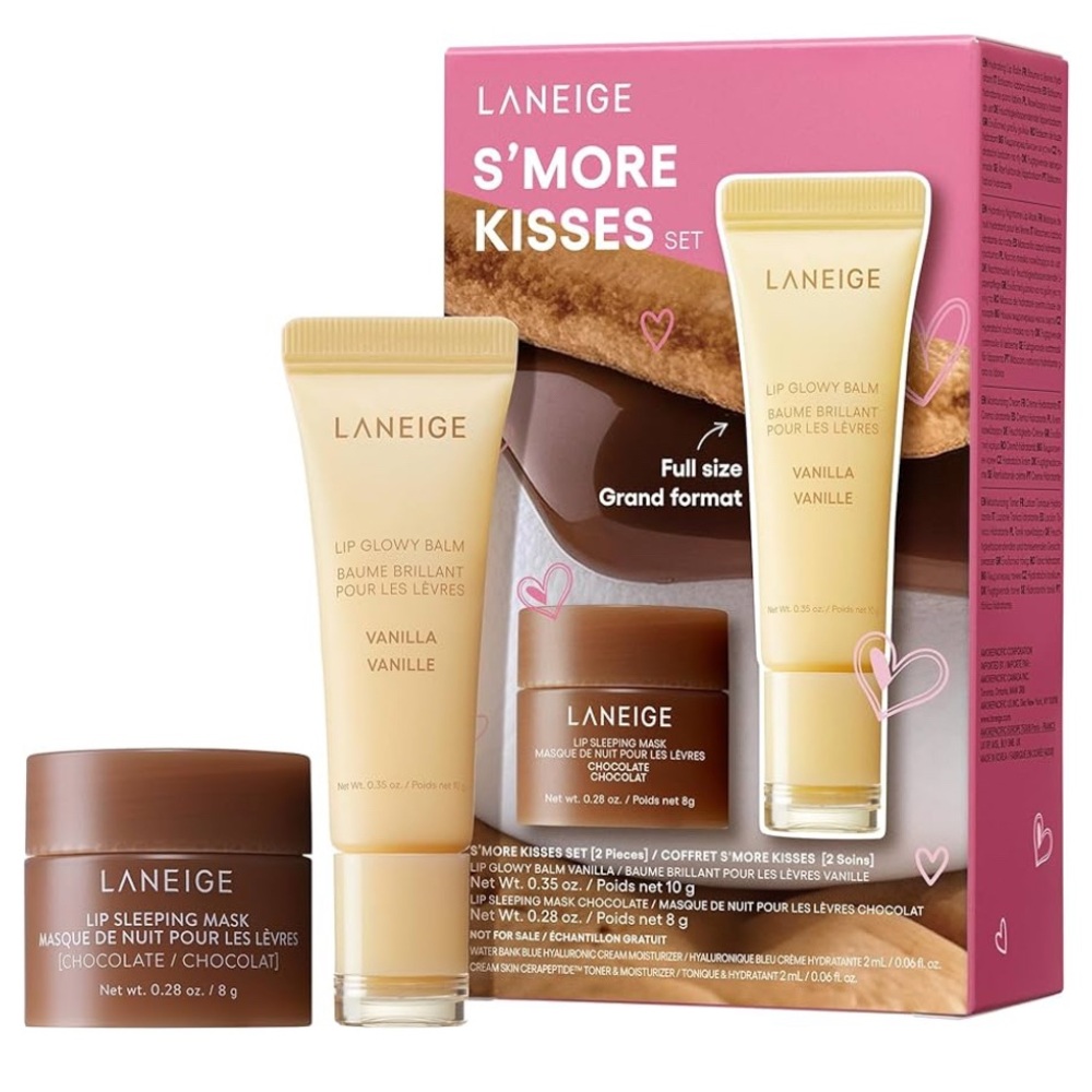 LANEIGE S'more Kisses Lip Care Set - Chocolate and Vanilla (BRAND NEW)